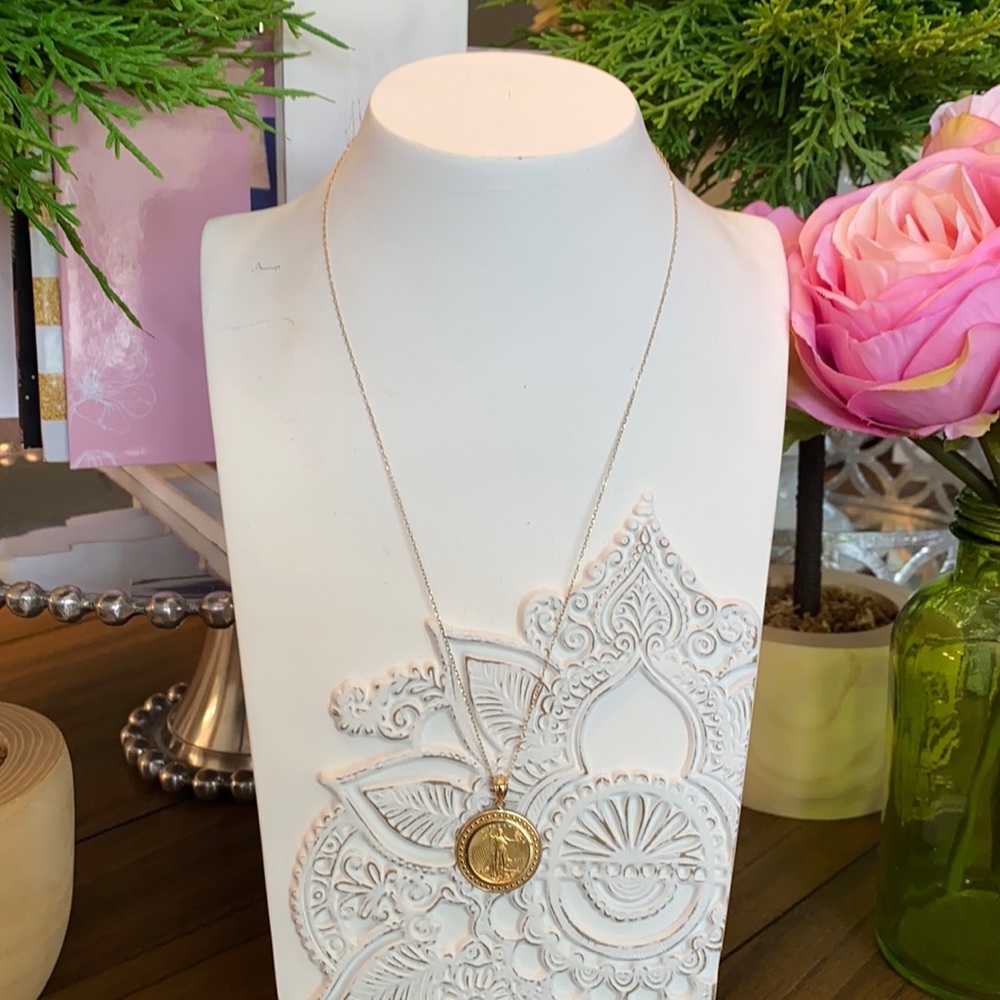 14K Gold Coin Necklace